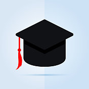 毕业帽图标。