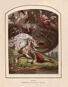 威廉・莎士比亚还是个孩子的时候，就梦想着他的戏剧《天才》中在雅芳河畔的一幕