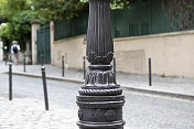 巴黎华丽的灯柱特写