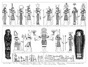 古董雕刻收藏，文明:埃及众神
