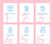 咖啡信息图表的概念