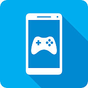 视频游戏控制器智能手机图标剪影