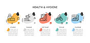 健康和卫生信息图概念