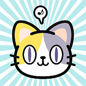 可爱的角色设计的印花布猫 可爱的角色设计的印花布猫