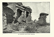 古埃及上尼罗河西岸的石刻庙宇Gebel el-Silsila或Gebel Silsileh