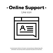 在线支持线路图标。7/24的支持。