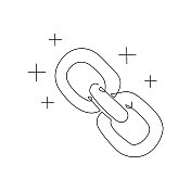 反向链接单线图标 反向链接单线图标