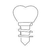 种植单线图标 种植单线图标