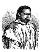 古董插图,民族志和土著文化:波马雷二世,塔希提国王 古董插图,民族志和土著文化:波马雷二世,塔希提国王