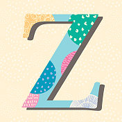 素描素描图案涂鸦现代衬线向量字母 素描素描图案涂鸦现代衬线向量字母