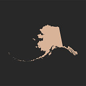 阿拉斯加的地图