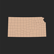 堪萨斯州的地图