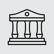 带有可编辑描边的金融行图标 带有可编辑描边的金融行图标