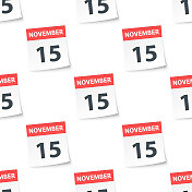11月15日-每日日历无缝图案