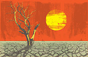 全球变暖和干旱主题