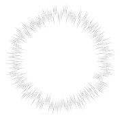 圆形的形状,由末端渐褪的径向线条构成 圆形的形状,由末端渐褪的径向线条构成