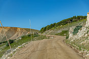 落基山国家公园的Old Fall River Road到trail ridge Road的顶部