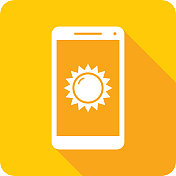 Sun智能手机图标剪影