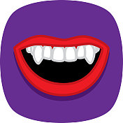 吸血鬼牙齿涂鸦 吸血鬼牙齿涂鸦