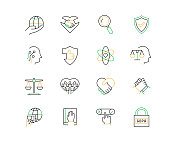 商业道德相关矢量细线图标。大纲符号集合 商业道德相关矢量细线图标。大纲符号集合