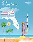 土星5号火箭从佛罗里达起飞