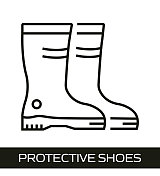 建筑(防护鞋)概念平面设计。