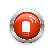 无线和USB闪存驱动器光泽图标 无线和USB闪存驱动器光泽图标
