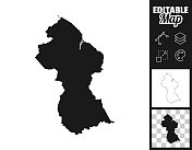 圭亚那地图设计。轻松地编辑 圭亚那地图设计。轻松地编辑