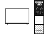 电视。图标设计。轻松地编辑 电视。图标设计。轻松地编辑