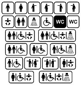 厕所标志和厕所图标