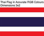 泰国国旗在精确的RGB颜色(尺寸3x2)