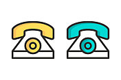 电话、电话、通讯图标