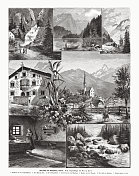 奥地利蒂罗尔的厄茨木版画，出版于1885年