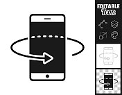 与智能手机360度旋转。图标设计。轻松地编辑