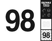 98 - 98号。图标设计。轻松地编辑 98 - 98号。图标设计。轻松地编辑