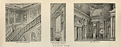 肯辛顿宫，大楼梯，立方体房间，19世纪，19世纪90年代