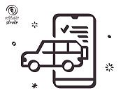 俏皮线插图汽车保险单 俏皮线插图汽车保险单