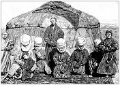 古玩形象:斯文博士赫丁在中亚帕米尔、吉尔吉斯斯坦旅行的妇女