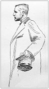 古画:埃米尔・左拉的审判，M・勒布洛瓦