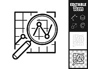 数据分析。图标设计。轻松地编辑