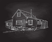 马路上的小房子黑板 马路上的小房子黑板