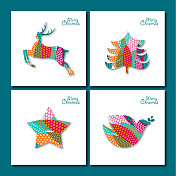 圣诞符号贺卡鲜艳的彩色文字 圣诞符号贺卡鲜艳的彩色文字