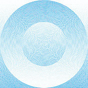 浅蓝色半随机圆形“音箱”圆形圆点图案
