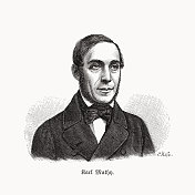 卡尔・马蒂(1807-1868)，巴登斯政治家，木版画，1893年出版