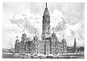 1886年宾夕法尼亚州费城市政厅