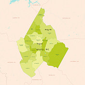 NC艾弗里县矢量地图