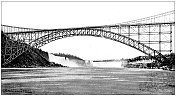 古玩形象:钢桥，尼亚加拉大瀑布