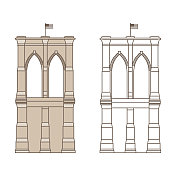 布鲁克林大桥图标