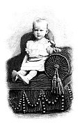 古董照片:荷兰威廉敏娜女王，1882年