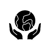 拯救地球固体平面图标。Icon适用于网页、手机应用、UI、UX、GUI设计。 拯救地球固体平面图标。Icon适用于网页、手机应用、UI、UX、GUI设计。